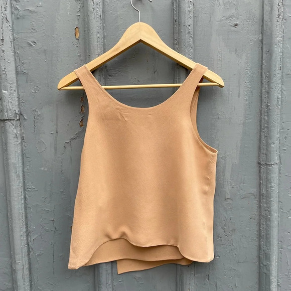 Balenciaga Silk Taupe Wrap Blouse, size  38 - Picture 6 of 10